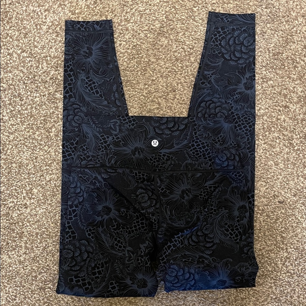 Lululemon High-Rise winder under Floral Print Leggings — Navy - Picture 4 of 5
